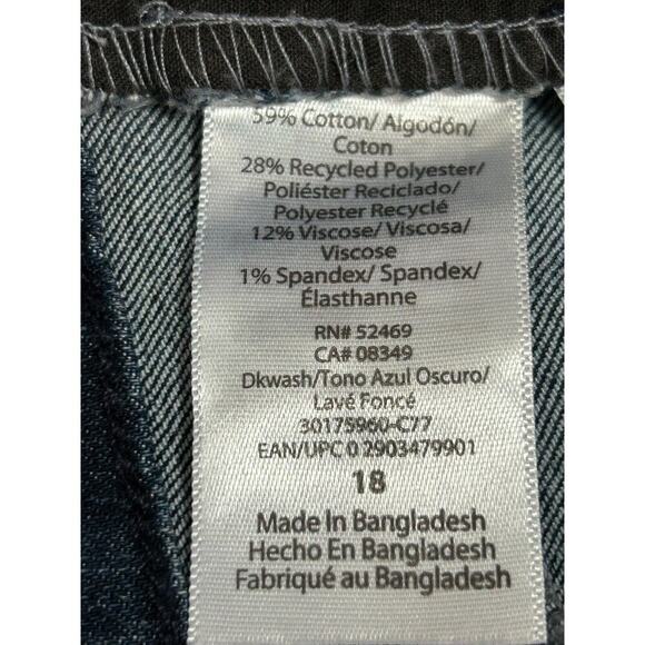 Sofia Jeans by Sofia Vergara Womens Size 18 Melisa High Rise Flare Blue Wide Leg - Picture 8 of 16